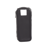 funda reforzada en piel para cinto, con cierre y amplio visor frontal transparente para radios aéreos ic a25.