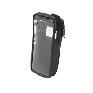 funda reforzada de piel, lazo para cinto, ventana plástica y cierre lateral / ic f3161ds, ic f4161ds.