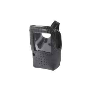 funda reforzada de piel con resistentes correas y fácil acceso para radios ic f52/62.