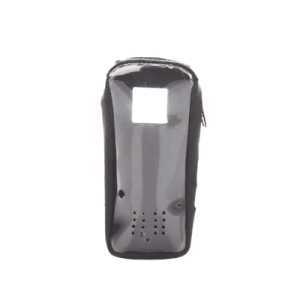 funda de piel reforzada, con frente transparente para serie satelital ic sat100.