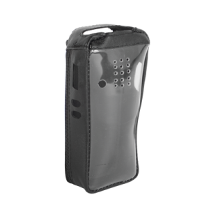 funda reforzada de piel con frente transparente para radios tk 2312/ tk3312k.