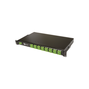 splitter pon tipo panel de 1x32, con conectores lca de entrada y lca de salida, 1ur, color negro