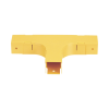 accesorio en t horizontal, con Ángulos a 90º, para canaletas fiberrunner™ 2x2, color amarillo