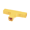 accesorio en t horizontal, con Ángulos a 90º, para canaletas fiberrunner™ 2x2, color amarillo