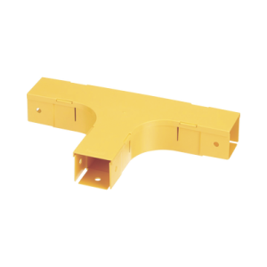 accesorio en t horizontal, con Ángulos a 90º, para canaletas fiberrunner™ 2x2, color amarillo