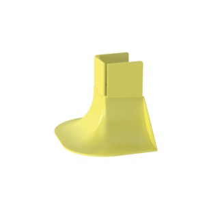 accesorio de control de radio de curvatura, para bajadas de cable con canaletas fiberrunner 2x2, color amarillo