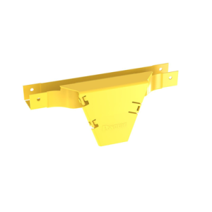 accesorio en t con conexión horizontal y bajada vertical a 90º, para canaletas fiberrunner™ 2x2, color amarillo