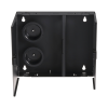 caja de conexión de fibra Óptica, para montaje en pared, acepta 2 placas fap o fmp, hasta 48 fibras, color negro