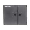 caja de conexión de fibra Óptica, para montaje en pared, acepta 2 placas fap o fmp, hasta 48 fibras, color negro