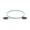 jumper de fibra optica multimodo 50/125 om3, sc sc duplex, ofnr (riser), color aqua, 2 metros