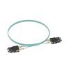jumper de fibra optica multimodo 50/125 om3, sc sc duplex, ofnr (riser), color aqua, 2 metros