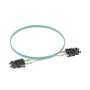 jumper de fibra optica multimodo 50/125 om3, sc sc duplex, ofnr (riser), color aqua, 3 metros