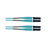 jumper de fibra optica multimodo 50/125 om3, lc lc duplex, lszh (cero halógenos), color aqua, 5 metros