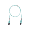 jumper de fibra optica multimodo 50/125 om3, lc lc duplex, lszh (cero halógenos), color aqua, 10 metros