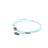 jumper de fibra optica multimodo 50/125 om3, lc lc duplex, ofnr (riser), color aqua, 1 metro