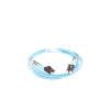 jumper de fibra optica multimodo 50/125 om3, lc lc duplex, ofnr (riser), color aqua, 1 metro