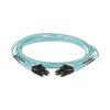 jumper de fibra optica multimodo 50/125 om3, lc lc duplex, ofnr (riser), color aqua, 2 metros