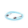 jumper de fibra optica multimodo 50/125 om3, lc lc duplex, ofnr (riser), color aqua, 5 metros