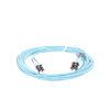jumper de fibra optica multimodo 50/125 om3, lc lc duplex, ofnr (riser), color aqua, 5 metros