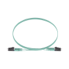jumper de fibra optica multimodo 50/125 om3, lc lc duplex, ofnr (riser), color aqua, 5 metros