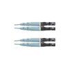 jumper de fibra optica multimodo 50/125 om3, lc lc duplex, ofnr (riser), color aqua, 7 metros