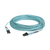 jumper de fibra optica multimodo 50/125 om3, lc lc duplex, ofnr (riser), color aqua, 15 metros