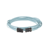 jumper de fibra optica multimodo 50/125 om3, lc lc duplex, ofnr (riser), color aqua, 25 metros