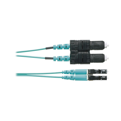 jumper de fibra optica multimodo 50/125 om3, lc sc duplex, ofnr (riser), color aqua, 1 metro jumper de fibra optica multimodo 50/125 om3, lc sc duplex, ofnr (riser), color aqua, 1 metro
