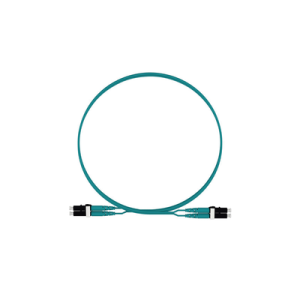 jumper de fibra optica multimodo 50/125 om4, lc lc duplex, lszh, color aqua, 2 metros