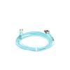 jumper de fibra optica multimodo 50/125 om4, lc lc duplex, ofnr (riser), color aqua, 3 metros