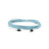 jumper de fibra optica multimodo 50/125 om4, lc lc duplex, ofnr (riser), color aqua, 10 metros