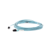 jumper de fibra optica multimodo 50/125 om4, lc lc duplex, ofnr (riser), color aqua, 10 metros