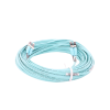 jumper de fibra optica multimodo 50/125 om4, lc lc duplex, ofnr (riser), color aqua, 20 metros