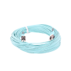jumper de fibra optica multimodo 50/125 om4, lc lc duplex, ofnr (riser), color aqua, 20 metros