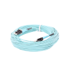 jumper de fibra optica multimodo 50/125 om4, lc lc duplex, ofnr (riser), color aqua, 20 metros