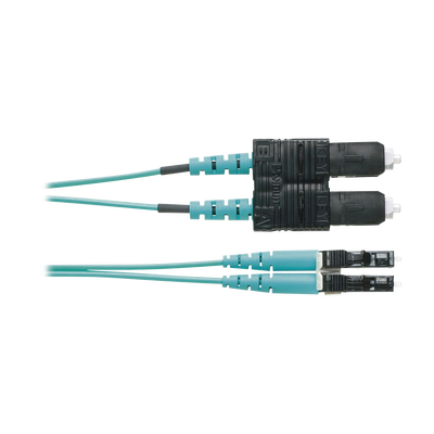 jumper de fibra optica multimodo 50/125 om4, lc sc duplex, ofnr (riser), color aqua, 1 metro jumper de fibra optica multimodo 50/125 om4, lc sc duplex, ofnr (riser), color aqua, 1 metro