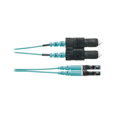 jumper de fibra optica multimodo 50/125 om4, lc sc duplex, ofnr (riser), color aqua, 2 metros jumper de fibra optica multimodo 50/125 om4, lc sc duplex, ofnr (riser), color aqua, 2 metros