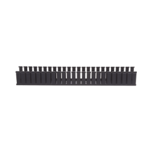 canaleta ranurada de pvc sin tapa, tipo g, 32 mm de ancho, 53.8 mm de alto y 1828.8 mm de largo, color negro