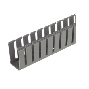 canaleta ranurada de pvc sin tapa, tipo g, 2.25 in de ancho, 2.12 in de alto y 1828.8 mm de largo, color gris