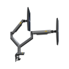 montaje de escritorio articulado para 2 monitores de 22" 32" / soporta hasta 15 kg x brazo / vesa 75 x 75 / 100 x 100 / acero / giro: 360°