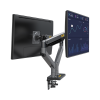 montaje de escritorio articulado para 2 monitores de 22" 32" / soporta hasta 15 kg x brazo / vesa 75 x 75 / 100 x 100 / acero / giro: 360°