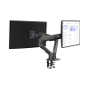 montaje de escritorio articulado para 2 monitores de 27 34" / soporta hasta 16 kg por brazo/ vesa 75 x 75 / 100 x 100 / acero / giro: 360°