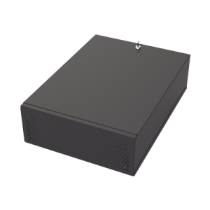 gabinete metálico para dvr/nvr con chapa y llave.