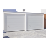 puerta de garage de alta calidad / linea central / color blanco 12x8 pies, aislada, estilo americana.