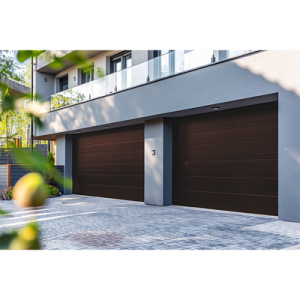 puerta de garage d / alta calidad / 8x9 pies / 1 3/4" aislante termico / estilo americana / imitacion madera / black walnut .