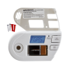 detector combo de combinación de gases explosivos: metano (gn), propano (lp) y monóxido de carbono (co), con pantalla digital retroiluminada, 120 vca y batería de respaldo
