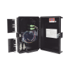 cierre de empalme para 24 fusiones de fibra óptica, interior/exterior, con 8 acopladores sc/apc y splitter 1x8 sc/apc incluido, ip65