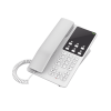 teléfono ip hotelero, 2 líneas sip con 2 cuentas, codec opus, ipv4/ipv6, color blanco, con gestión en la nube gdms