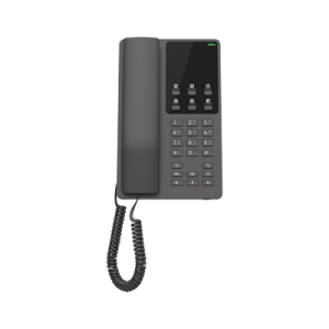 teléfono ip hotelero, 2 líneas sip con 2 cuentas, codec opus, ipv4/ipv6, color negro, con gestión en la nube gdms