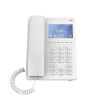teléfono ip wifi hotelero con pantalla lcd a color, 2 líneas sip con 2 cuentas, codec opus, ipv4/ipv6, color blanco, con gestión en la nube gdms